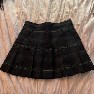 American Apparel Plaid Pleated Blue & Green School Uniform Tennis Skirt